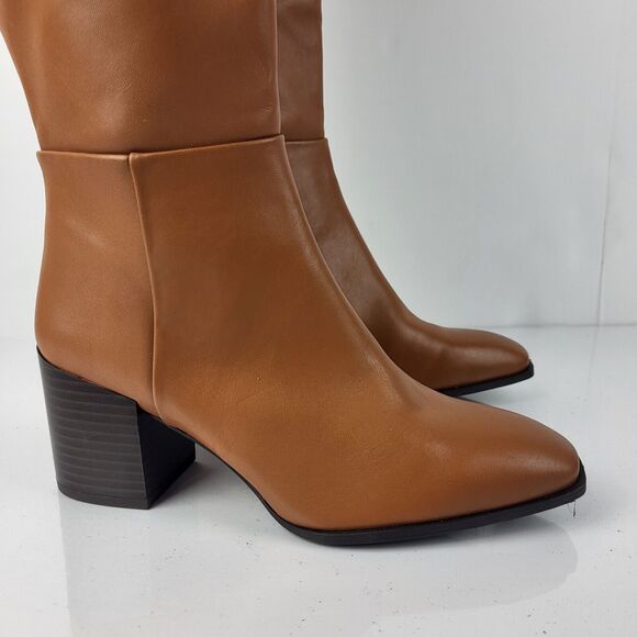 Nordstrom Rack Virginia Tall Boot Block heel Brown Size 6.5 M - Picture 6 of 15